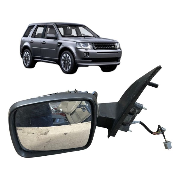 Retrovisor Elétrico Esquerdo Freelander 2007 A 2014 Sem Capa