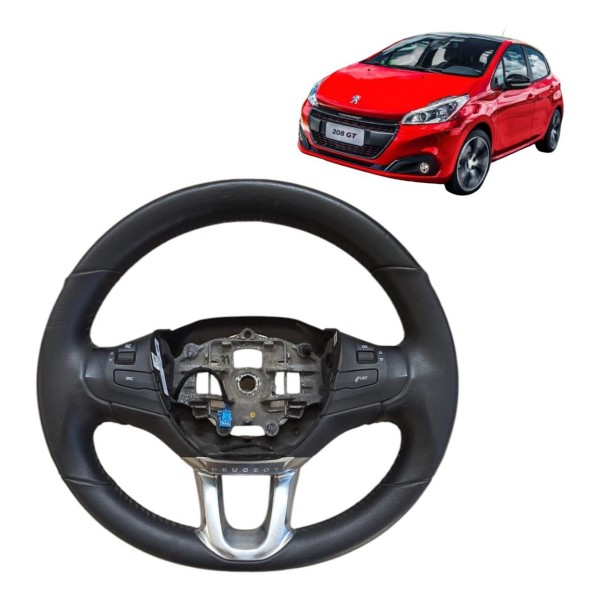 Volante Direção Peugeot 208 2008 2015 2016 2020 Com Comando