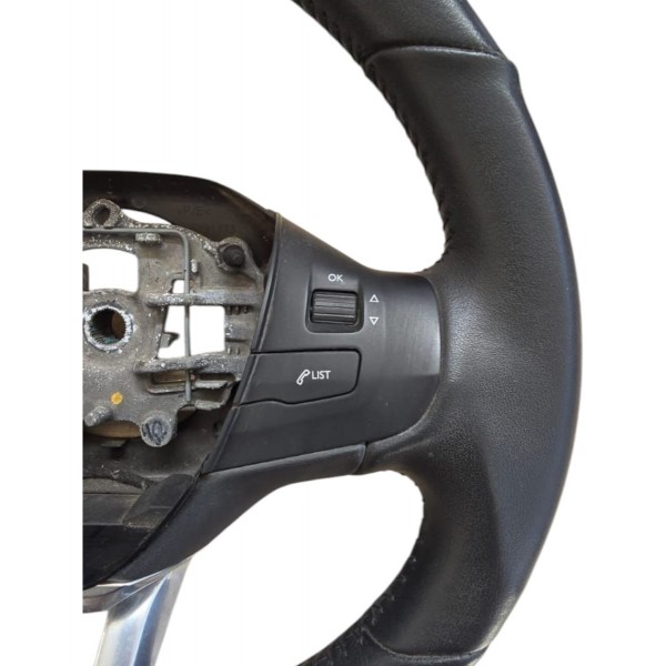 Volante Direção Peugeot 208 2008 2015 2016 2020 Com Comando
