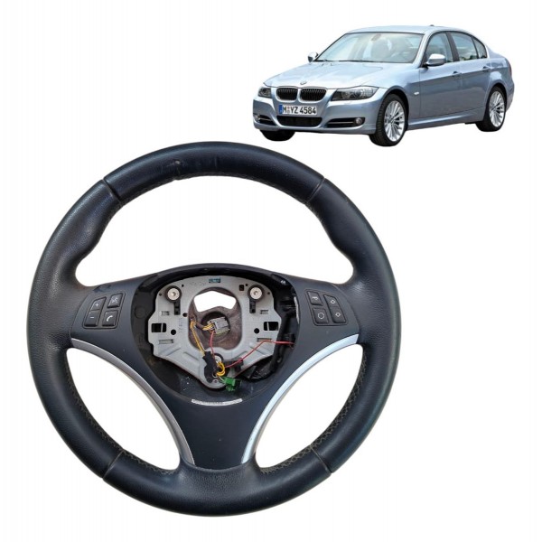 Volante Direção Com Comando Bmw X1 2010 2011 2012 Detalhe
