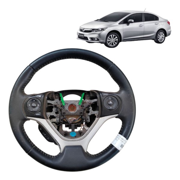 Volante Direção Honda Civic 2012 2013 A 2016 Com Comando
