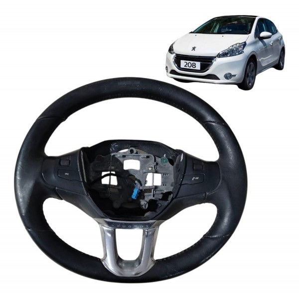 Volante Direção Peugeot 208 2008 2014 2015a 2021 Com Comando