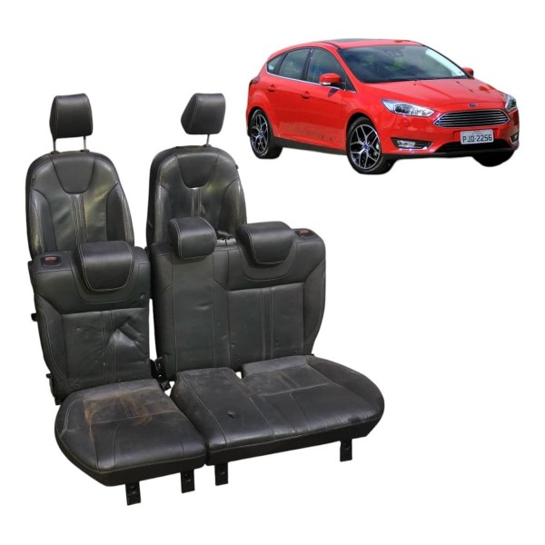 Jogo Banco Couro Ford Focus 2014 2015 2016 2017 Detalhes