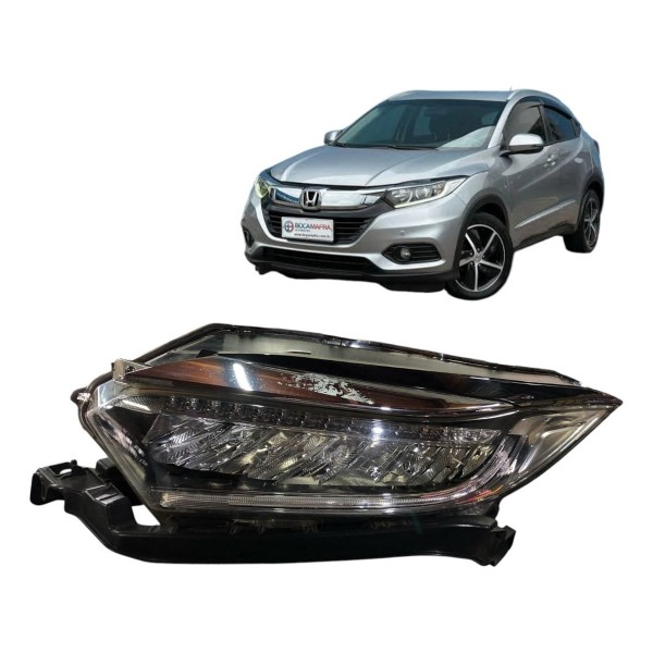 Farol Esquerdo Honda Hrv 2019 2020 2021 2022 Com Led Detalhe