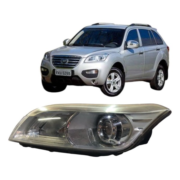 Farol Esquerdo Lifan X60 2013 2014 2015 2017 Led Detalhe