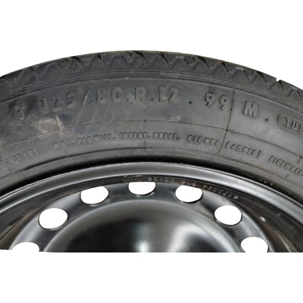 Roda Pneu Estepe Aro 17 Volvo Xc60 2012 2013 2015 125/80