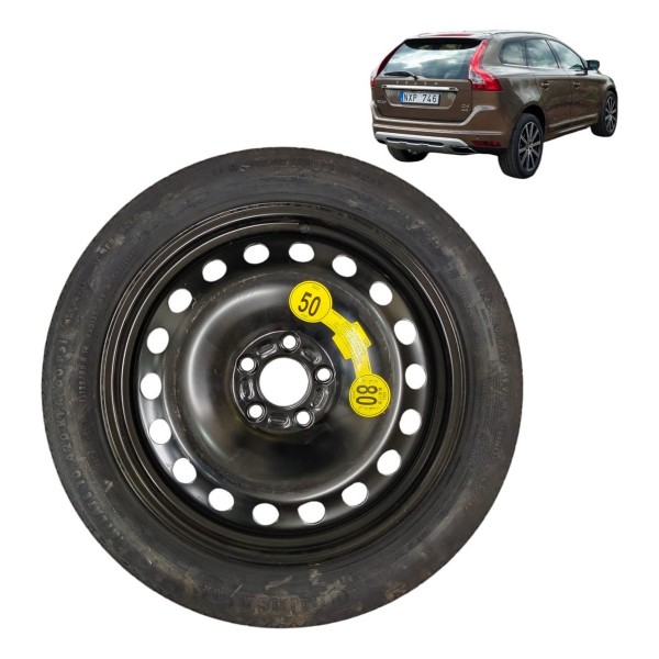 Roda Pneu Estepe Aro 17 Volvo Xc60 2012 2013 2015 125/80