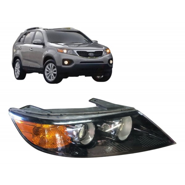 Farol Direito Kia Sorento 2011 2012 Xenon Mascara Ngra