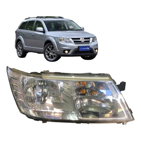 Farol Direito Fiat Freemont 2010 2013 2015 2018 Detalhe