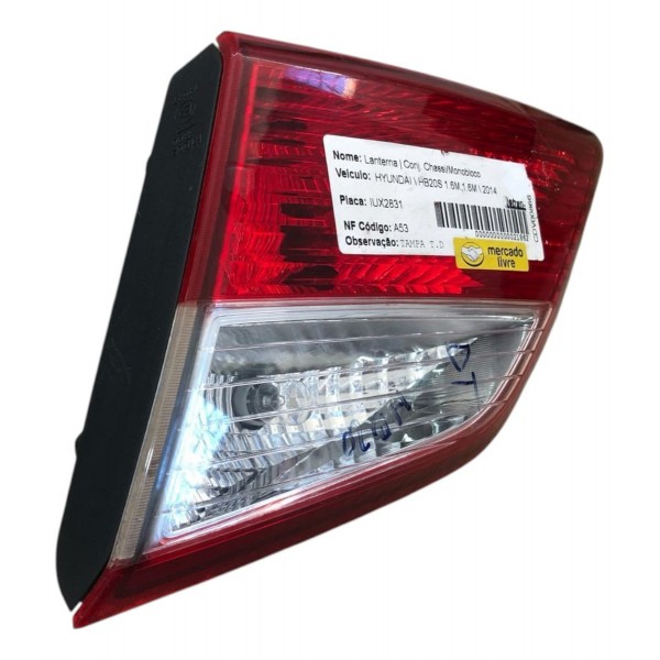 Lanterna Direita Tampa Traseira Hb20 Sedan 2014 2015 2016