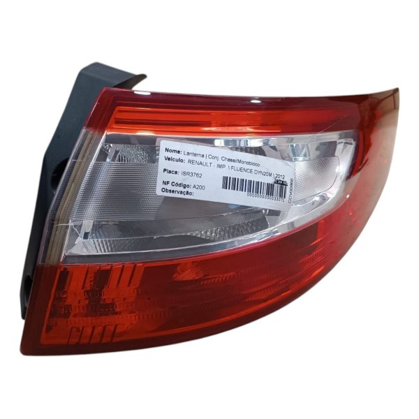 Lanterna Traseira Direita Renault Fluence 2012 2013 2014