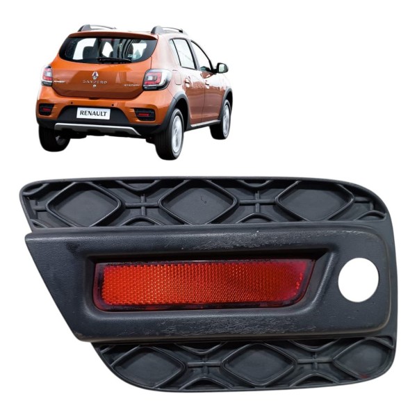 Refletor Olho Gato Direito Sandero Stepway 2015 2016 A 2020 Vermelho