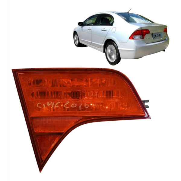 Lanterna Esquerda Tampa Honda Civic 2007 2008 2009 A 2011 Esquerdo/motorista Vermelho