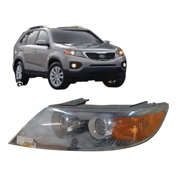 Farol Esquerdo Kia Sorento 2010 2011 2012 Xenon Detalhe