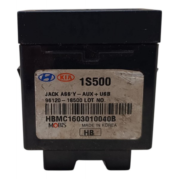 Entrada Auxiliar Painel Usb 12v Hyundai Hb20 2012 2013 A2019 Preto