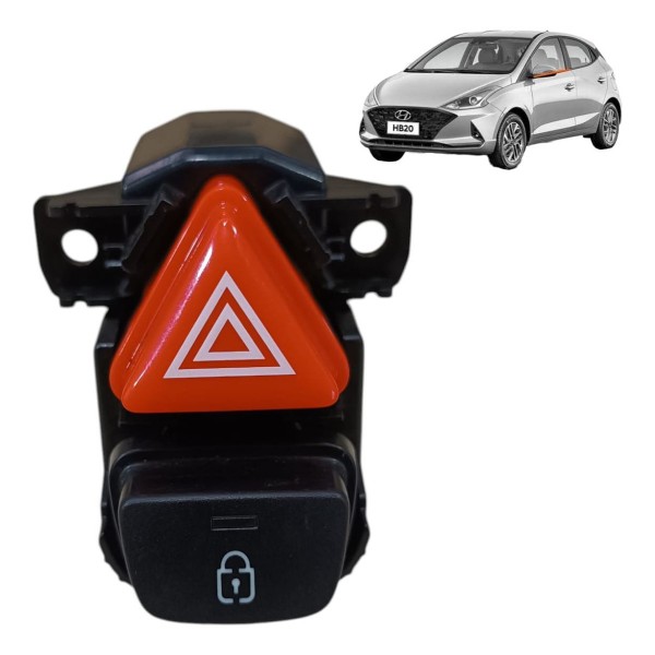 Botão Pisca Alerta Trava Portas Hyundai Hb20 2020 2021 2023