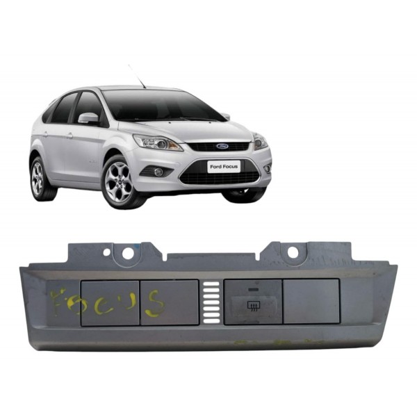 Moldura Central Botão Desembaçador Focus 2009 A 2013 Prata