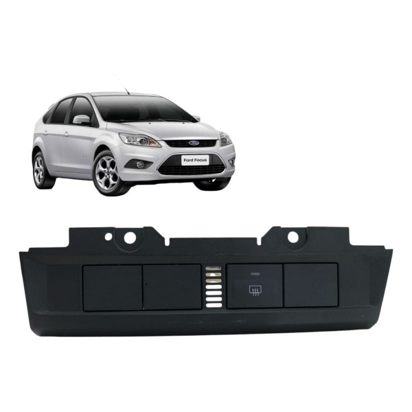 Moldura Central Botão Desembaçador Focus 2009 A 2013 Preto