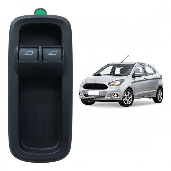 Botao Vidro Duplo Dianteiro Esquerdo Ka Fiesta Ecosport 2016