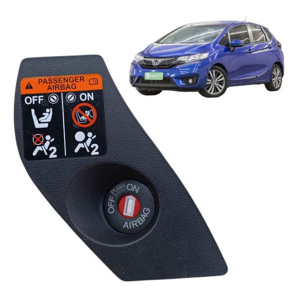 Moldura Botão Interruptor Airbag Honda Fit 2015 2016 A 2018