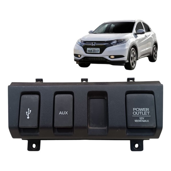 Moldura Painel Usb Acendedor 12v Honda Hr-v 2016 2017 À 2021