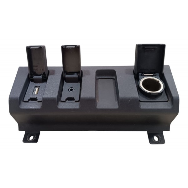 Moldura Painel Usb Acendedor 12v Honda Hr-v 2016 2017 À 2021 Preto