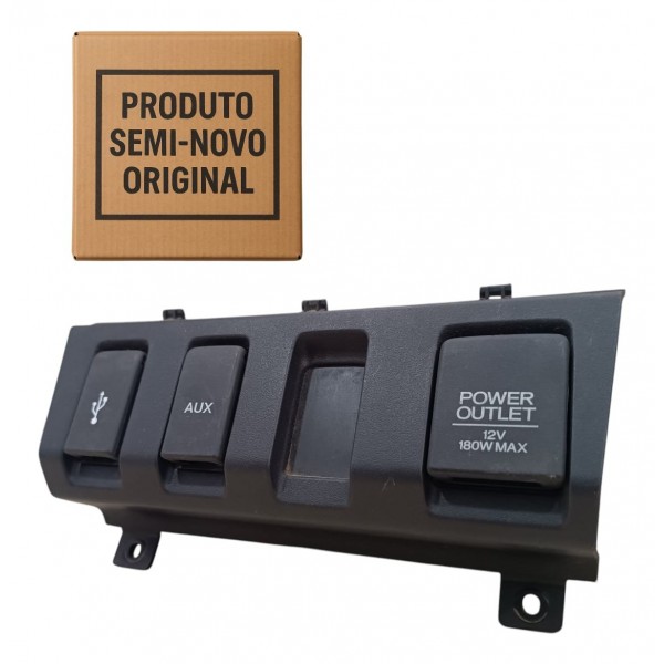 Moldura Painel Usb Acendedor 12v Honda Hr-v 2016 2017 À 2021 Preto