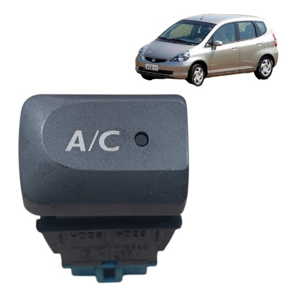 Botão Interruptor Ar Condicionado Honda Fit 2003 2004 A 2008 Preto