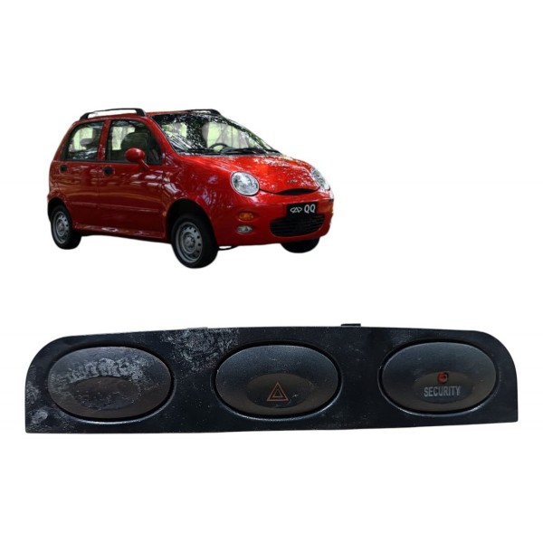 Botão Interruptor Pisca Alerta Chery Qq 2011 2012 2013 2015 Preto