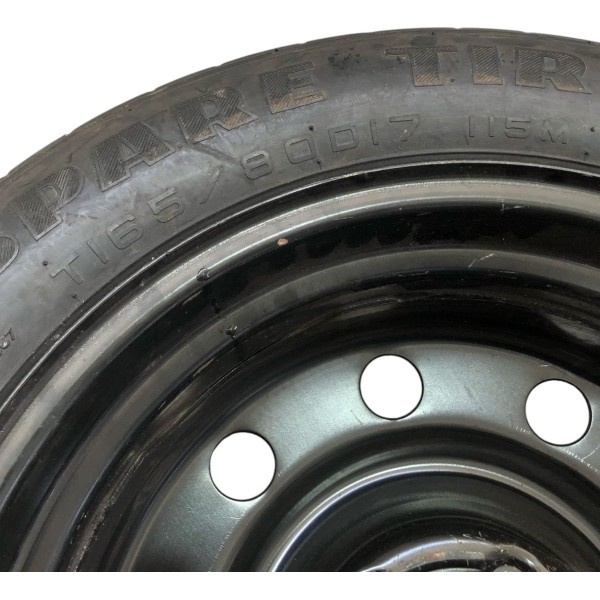 Roda Pneu Estepe Aro 17 Ford Edge 2011 2012 A 2014   165/80 Preto
