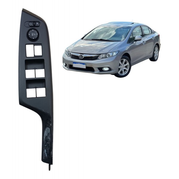 Moldura Botão Vidro Dianteiro Esquerdo Honda Civic 2012 2016