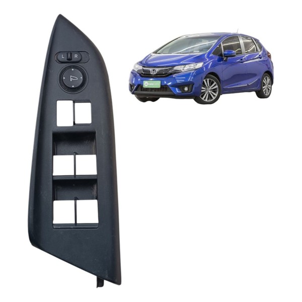 Moldura Botão Vidro Dianteiro Esquerdo Fit 2015 2016 2020