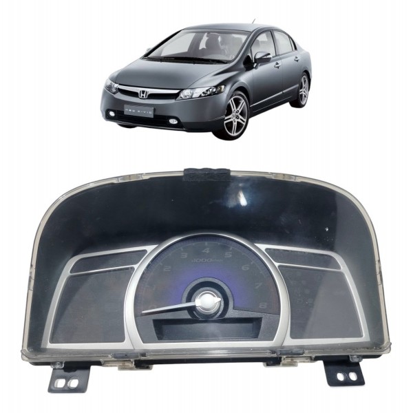 Painel Instrumento Velocimetro Civic G8 2009 2010 2011 Aut Preto