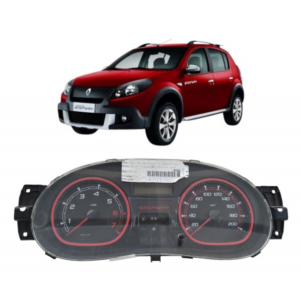 Painel Instrumento Renault Sandero Stepway 2012 2013 2014 Vermelho