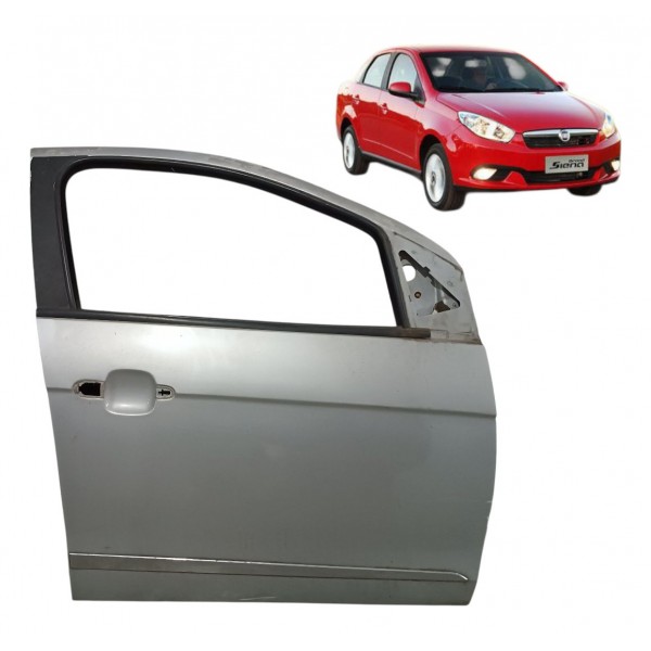 Porta Dianteira Direita Fiat Gran Siena 2012 A 2022 Detalhe Dianteira Direita Prateado