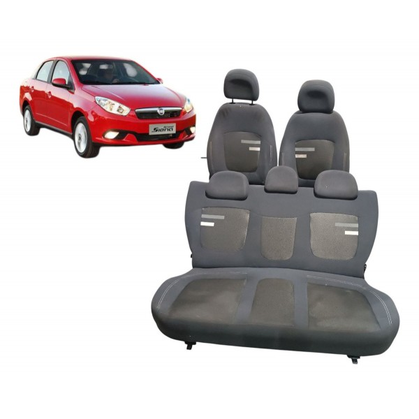 Jogo De Banco Fiat Gran Siena 2012 2013 2014 2015  2022 Cinza