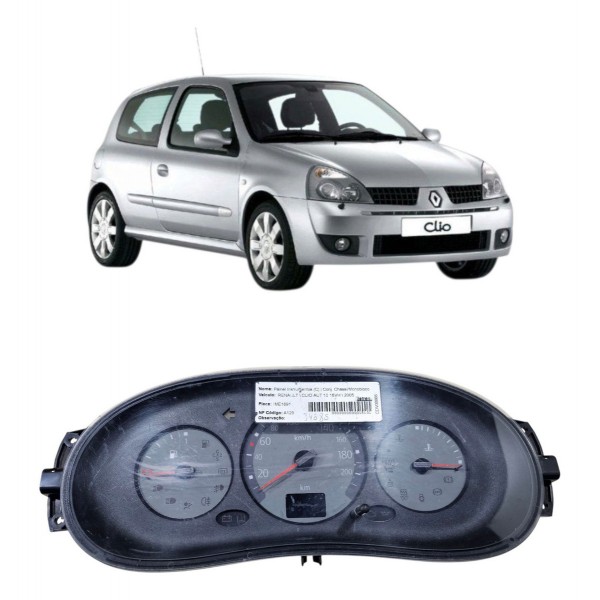 Painel Instrumentos Velocímetro Renault Clio 2004 2005 2006 Preto