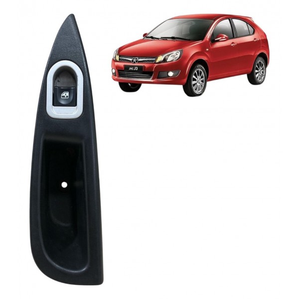 Moldura Botão Vidro Traseiro Esquerdo Jac J3 2012 2013 2014