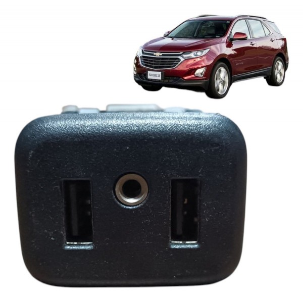 Entrada Tomada Usb Auxiliar Gm Equinox 2017 2018 A 2020 Preto