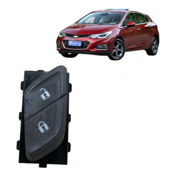 Botão Trava Porta Esquerda Gm Cruze 2017 2018 2022 Cinza