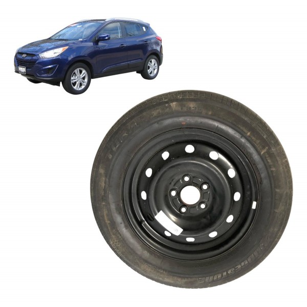 Roda Pneu Estepe Aro 16 Hyundai Tucson 2009 A 2015 235/60 Preto