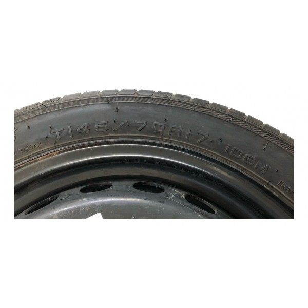 Roda Pneu Estepe Aro 17 Fiat Toro 2016 2017 A 2024  145/70 Preto