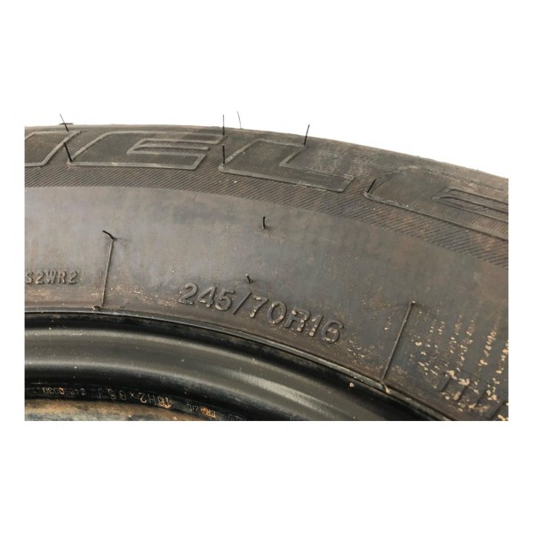 Roda Pneu Estepe Aro 16 Chevrolet S10 2020 2021 2022 245/70 Preto