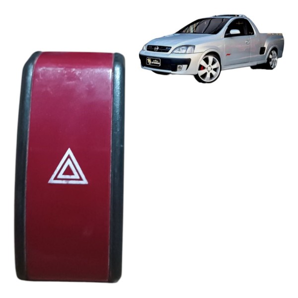 Botao Interruptor Pisca Alerta Corsa Montana 2002 A 2012 Vermelho