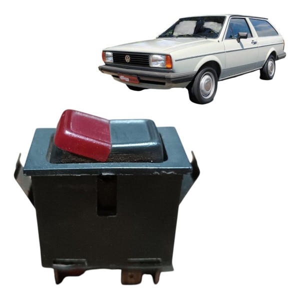Botão Pisca Alerta Vw Gol Parati 1984 1985 1986 A 1995 Vermelho