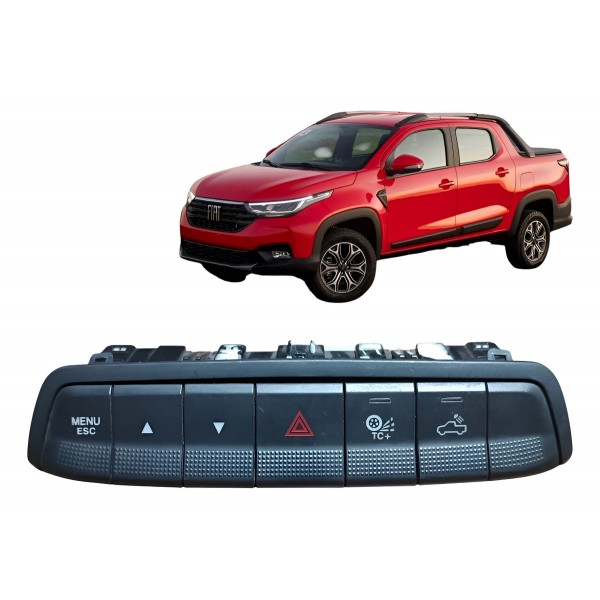 Botão Pisca Alerta Desembaçador Fiat Argo 2018 2019 A 2021 Preto