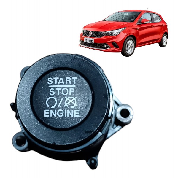 Botão Partida Start Stop Fiat Argo Cronos 2018 2019 A 2023 Preto