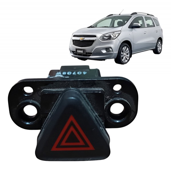 Botão Interruptor Pisca Alerta Cobalt Cruze Spin 2011 A 2016 Preto