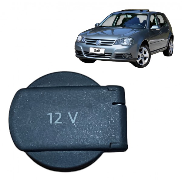 Tomada 12v Acendedor Cinzeiro Vw Saveiro Golf 2009 A 2016 Preto