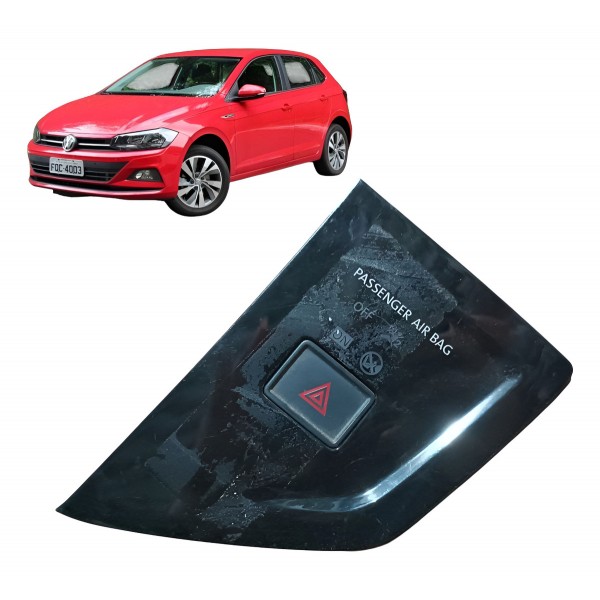 Botão Interruptor Pisca Alerta Vw Polo Virtus 2018 2019 2020 Preto